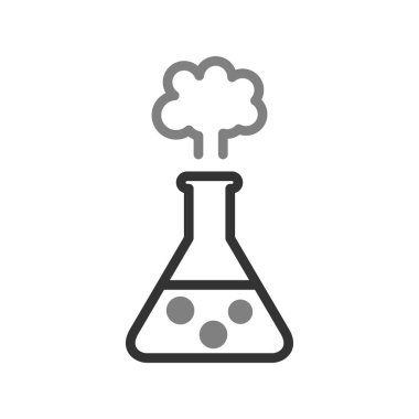 Kimyasal Reaksiyon. Web simgesi basit illüstrasyon