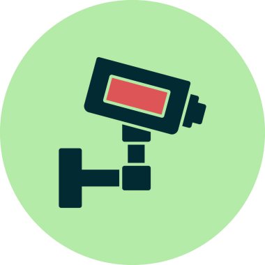 ccTV kamera simgesinin vektör illüstrasyonu