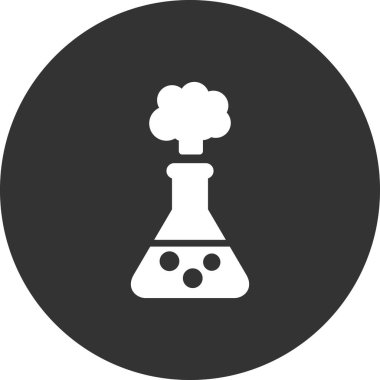 Kimyasal Reaksiyon. Web simgesi basit illüstrasyon