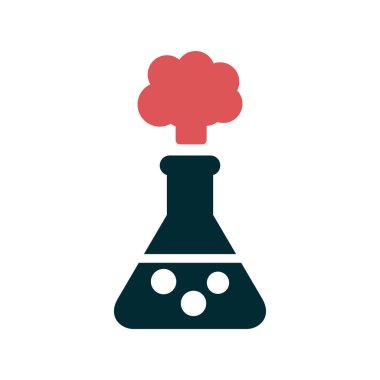 Kimyasal Reaksiyon. Web simgesi basit illüstrasyon