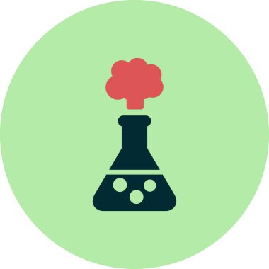 Kimyasal Reaksiyon. Web simgesi basit illüstrasyon