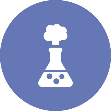 Kimyasal Reaksiyon. Web simgesi basit illüstrasyon