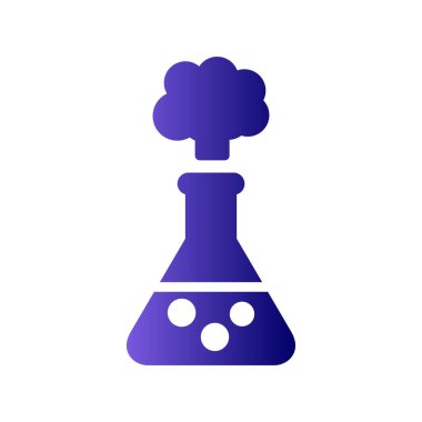 Kimyasal Reaksiyon. Web simgesi basit illüstrasyon