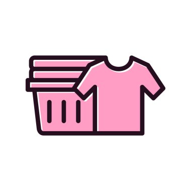 Temiz Kıyafetler simgesi, basit vektör illüstrasyonu