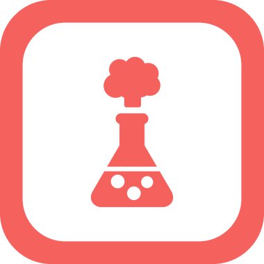 Kimyasal Reaksiyon. Web simgesi basit illüstrasyon