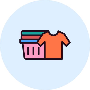 Temiz Kıyafetler simgesi, basit vektör illüstrasyonu