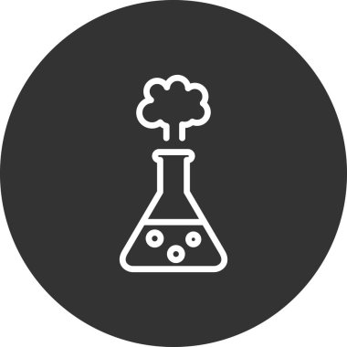 Kimyasal Reaksiyon. Web simgesi basit illüstrasyon