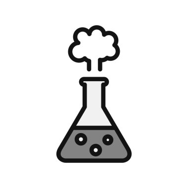 Kimyasal Reaksiyon. Web simgesi basit illüstrasyon