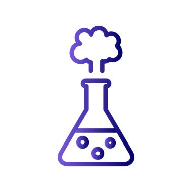 Kimyasal Reaksiyon. Web simgesi basit illüstrasyon