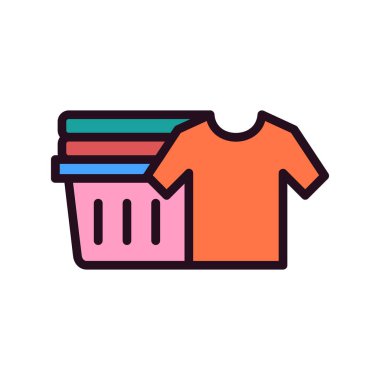 Temiz Kıyafetler simgesi, basit vektör illüstrasyonu