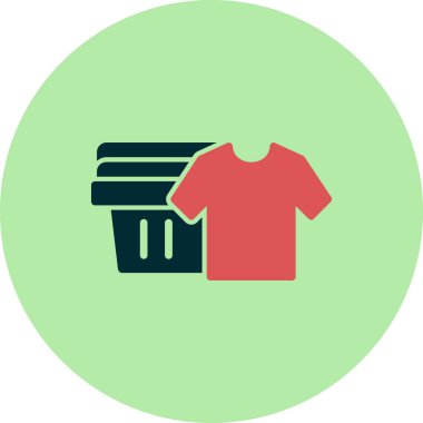 Temiz Kıyafetler simgesi, basit vektör illüstrasyonu