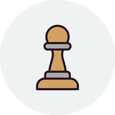 Satranç web simgesi vektör illüstrasyonu