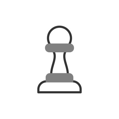 Satranç web simgesi vektör illüstrasyonu