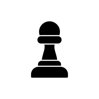 Web ve mobil uygulama tasarımınız için beyaz arkaplanda izole edilmiş satranç simgesi vektörü, oyun logosu konsepti 