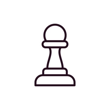 Web ve mobil uygulama tasarımınız için beyaz arkaplanda izole edilmiş satranç simgesi vektörü, oyun logosu konsepti 