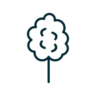 Bir ağaç simgesinin vektör illüstrasyonu 