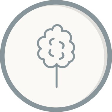 Bir ağaç simgesinin vektör illüstrasyonu 