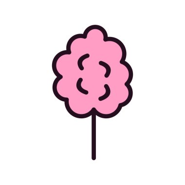 Bir ağaç simgesinin vektör illüstrasyonu 