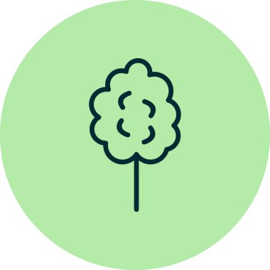 Bir ağaç simgesinin vektör illüstrasyonu 