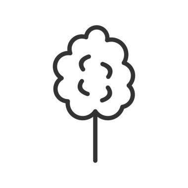 Bir ağaç simgesinin vektör illüstrasyonu 