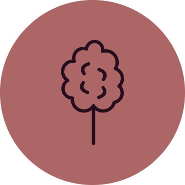 Bir ağaç simgesinin vektör illüstrasyonu 