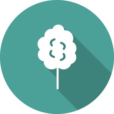 Bir ağaç simgesinin vektör illüstrasyonu 