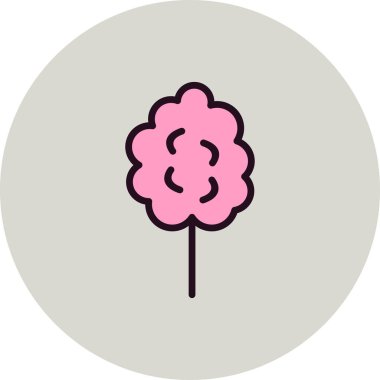 Bir ağaç simgesinin vektör illüstrasyonu 