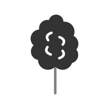 Bir ağaç simgesinin vektör illüstrasyonu 