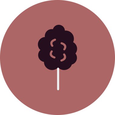 Bir ağaç simgesinin vektör illüstrasyonu 