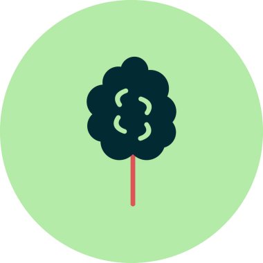 Bir ağaç simgesinin vektör illüstrasyonu 