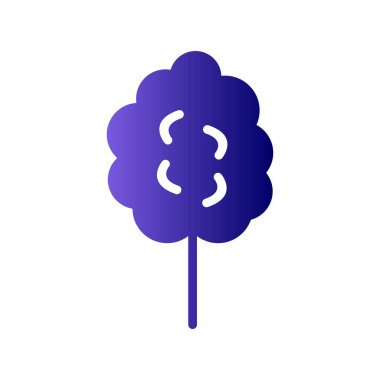 Bir ağaç simgesinin vektör illüstrasyonu 