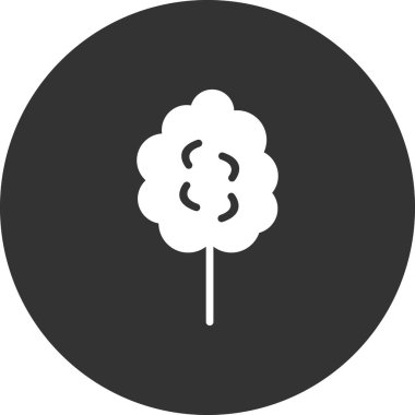 Bir ağaç simgesinin vektör illüstrasyonu 