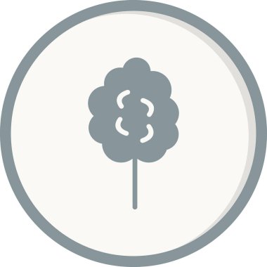 Bir ağaç simgesinin vektör illüstrasyonu 