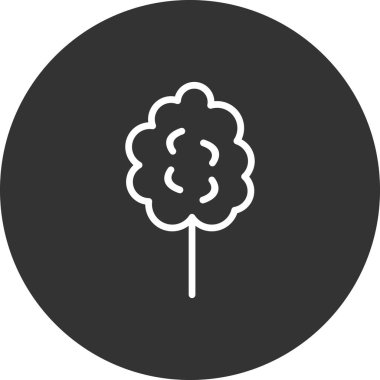 Bir ağaç simgesinin vektör illüstrasyonu 