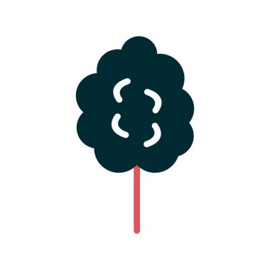 Bir ağaç simgesinin vektör illüstrasyonu 