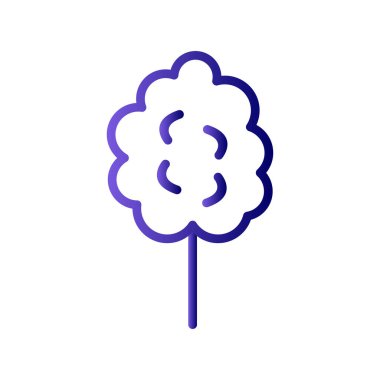 Bir ağaç simgesinin vektör illüstrasyonu 