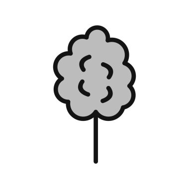 Bir ağaç simgesinin vektör illüstrasyonu 