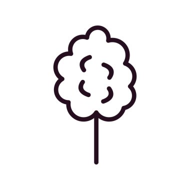 Bir ağaç simgesinin vektör illüstrasyonu