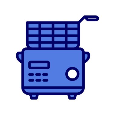 Derin Fryer simgesi. özet vektör illüstrasyonu.