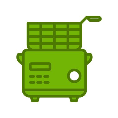 Derin Fryer simgesi. özet vektör illüstrasyonu.