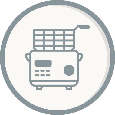 Derin Fryer simgesi. özet vektör illüstrasyonu.