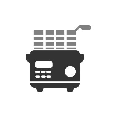 Derin Fryer simgesi. özet vektör illüstrasyonu.