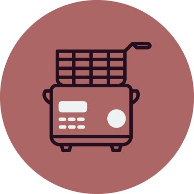 Derin Fryer simgesi. özet vektör illüstrasyonu.