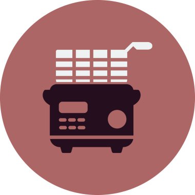 Derin Fryer simgesi. özet vektör illüstrasyonu.