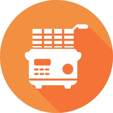 Derin Fryer simgesi. özet vektör illüstrasyonu.