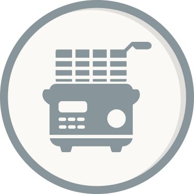 Derin Fryer simgesi. özet vektör illüstrasyonu.