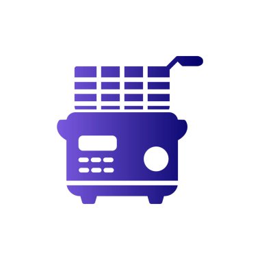 Derin Fryer simgesi. özet vektör illüstrasyonu.