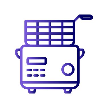 Derin Fryer simgesi. özet vektör illüstrasyonu.