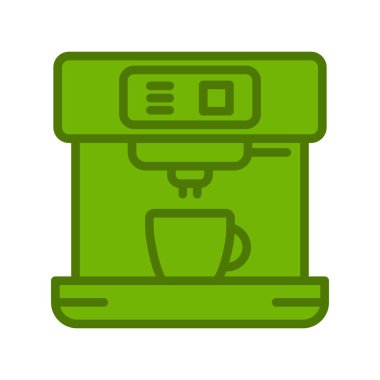 Kahve Yapıcı Vektör Satırı Simgesi
