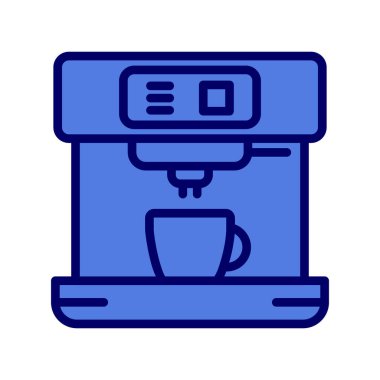 Kahve Yapıcı Vektör Satırı Simgesi